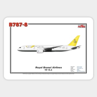 Boeing B787-8 - Royal Brunei Airlines (Art Print) Sticker